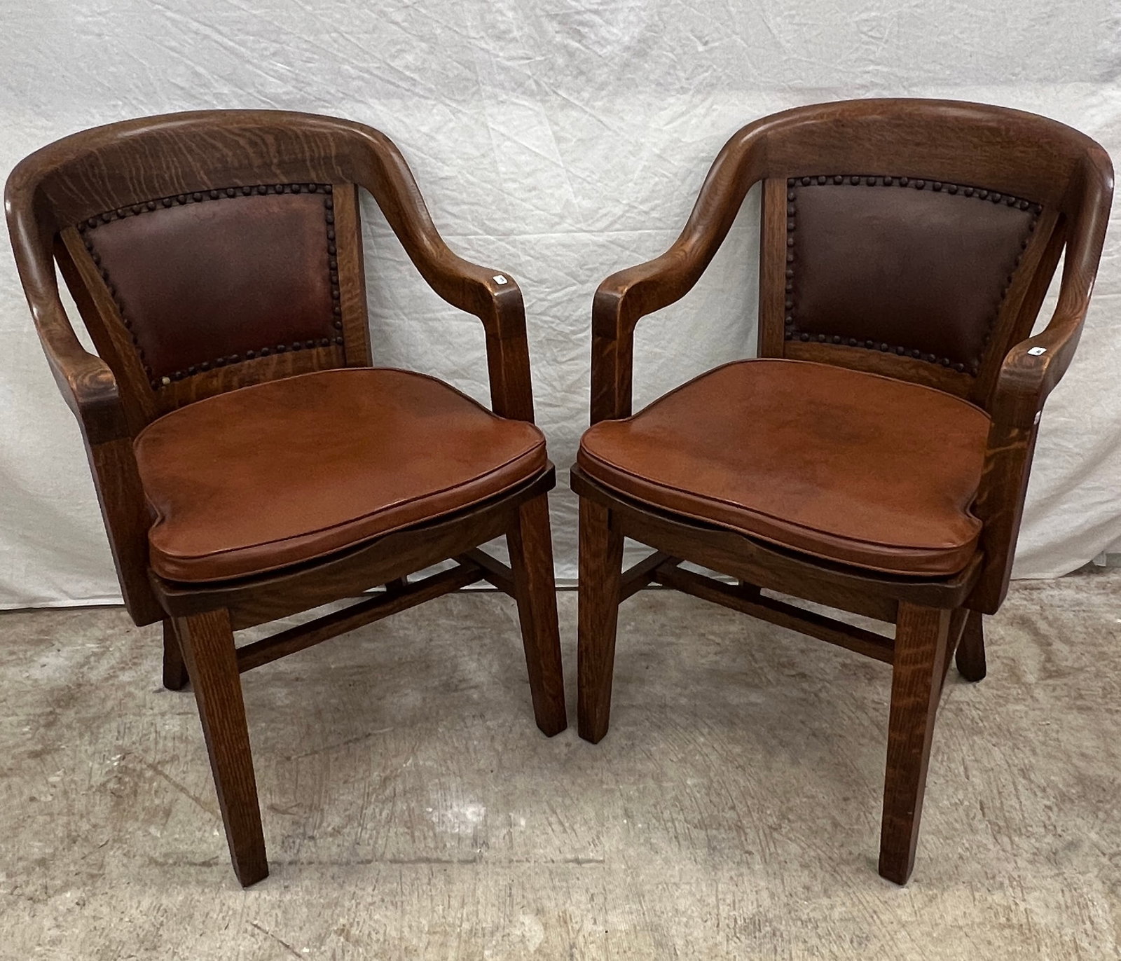 Pair of Northwestern Armed Office Chairs (1 of 6)