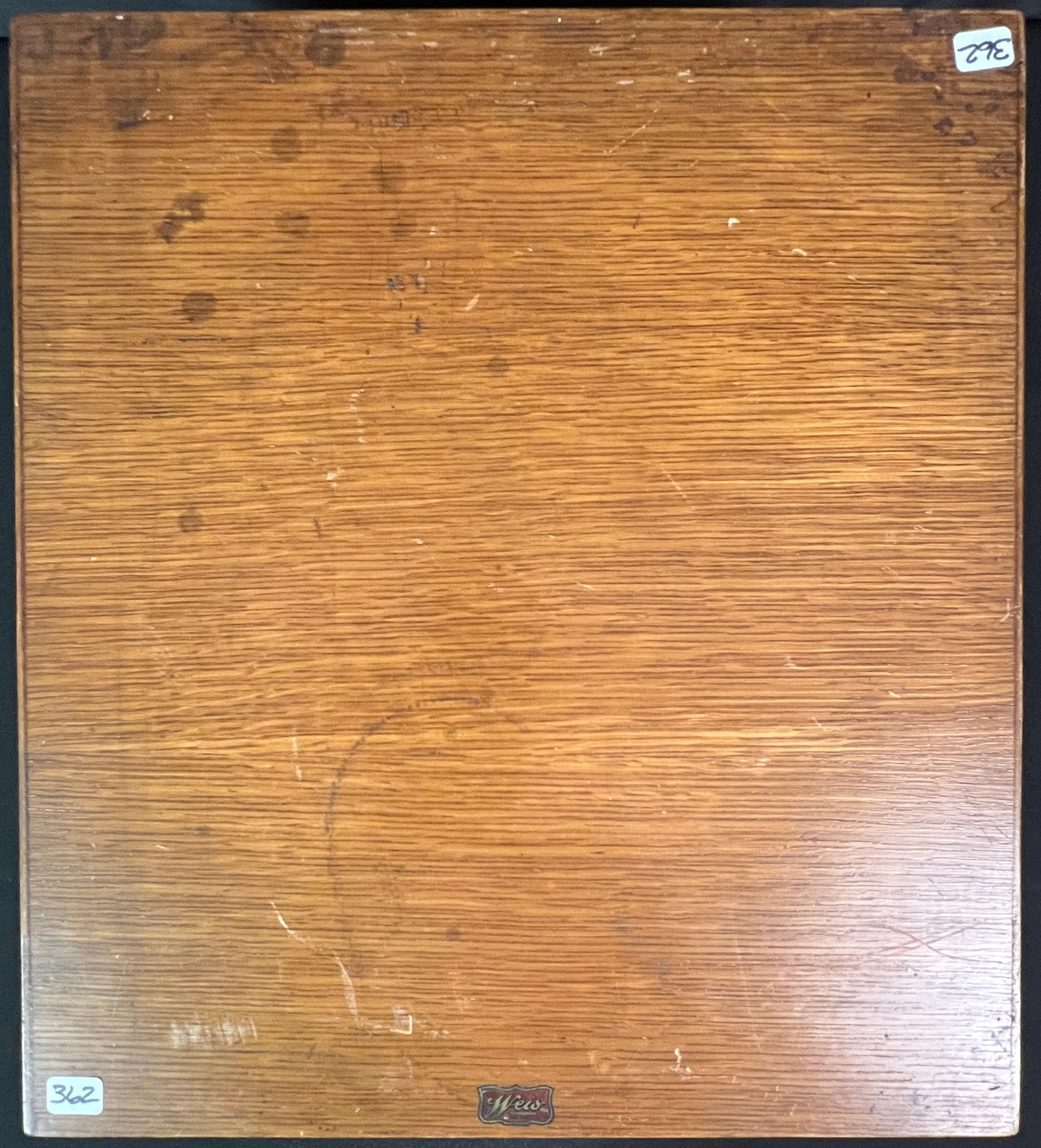 Oak Double Drawer Card File - 2
