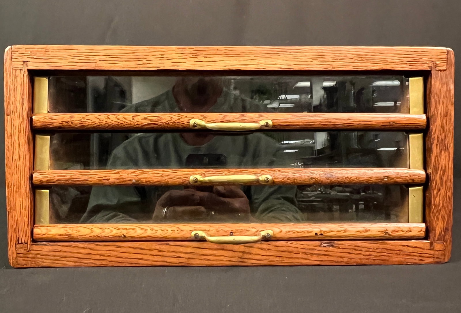 Oak Three Drawer Spool Cabinet - 2