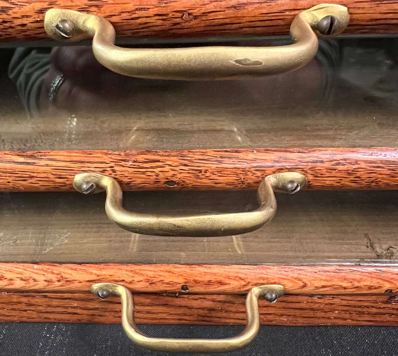 Oak Three Drawer Spool Cabinet - 5