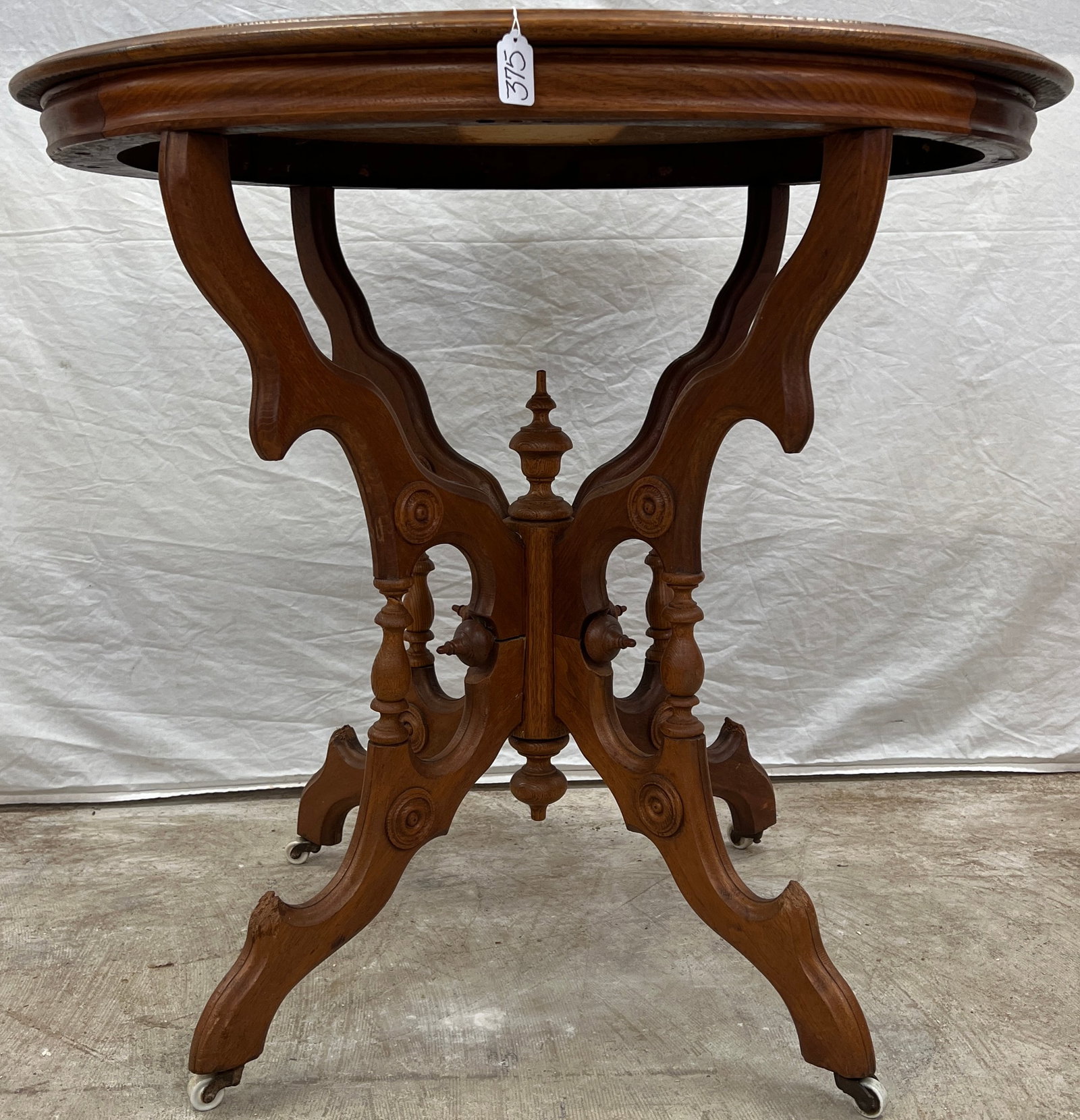 Victorian Oval Parlor Table - 2