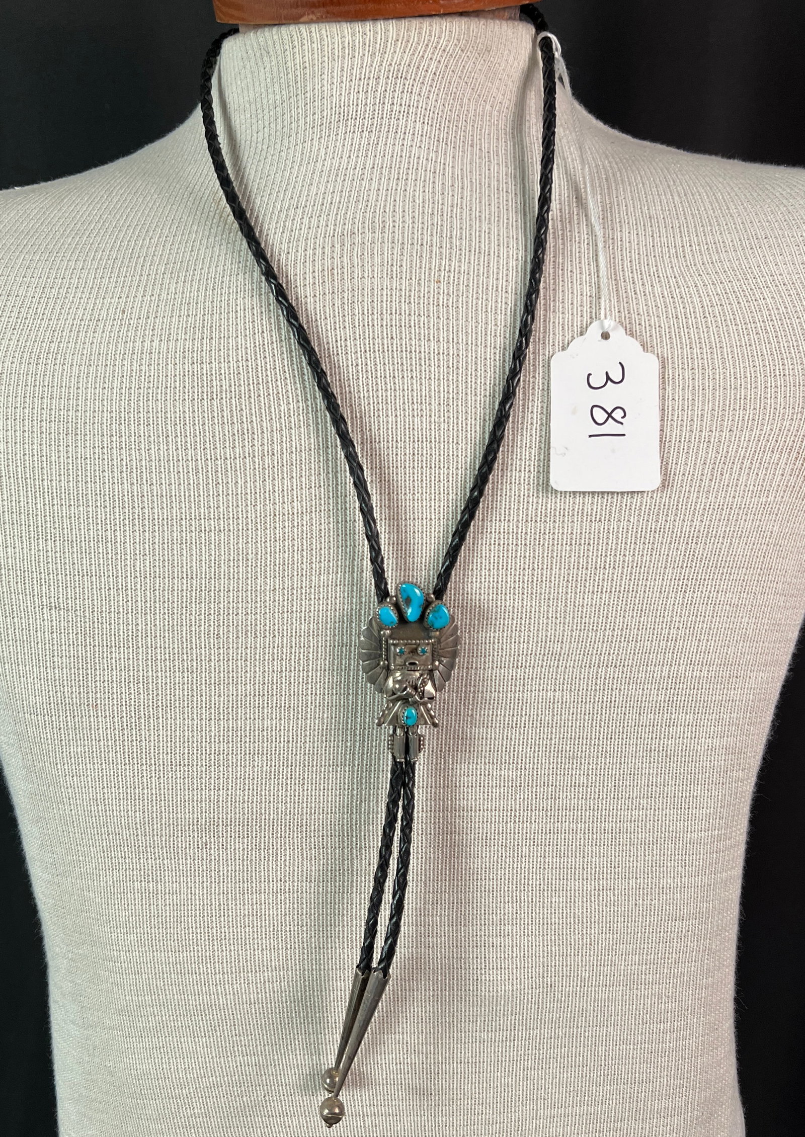 Doris Smallcanyon Signed Navajo Kachina Bolo Tie (1 of 6)