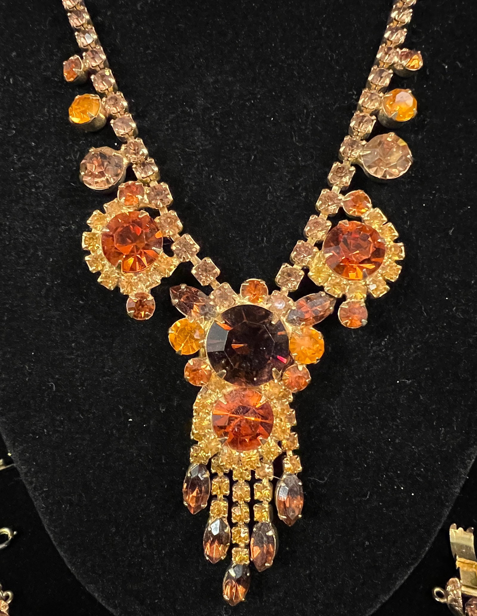 Amber Rhinestone Lot - 2