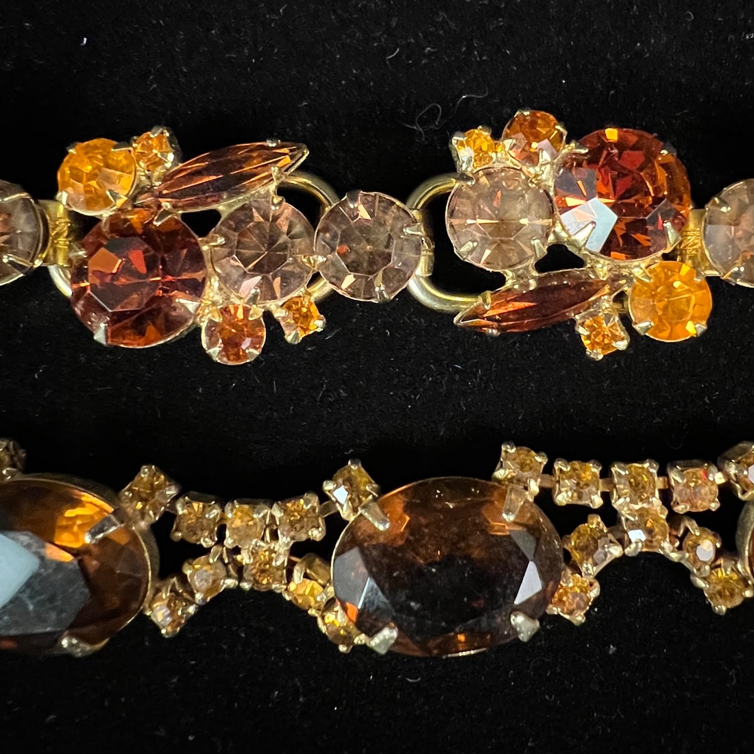Amber Rhinestone Lot - 3