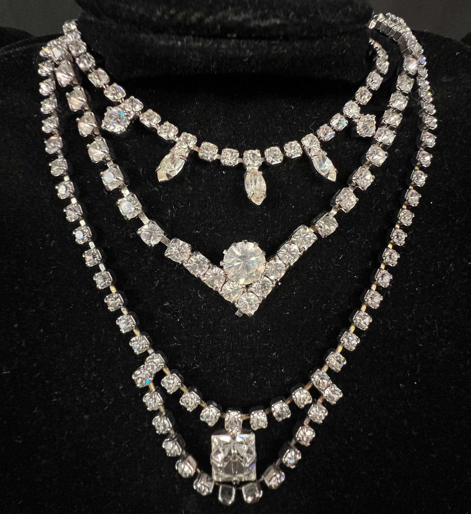 Large White Rhinestone Lot - 2