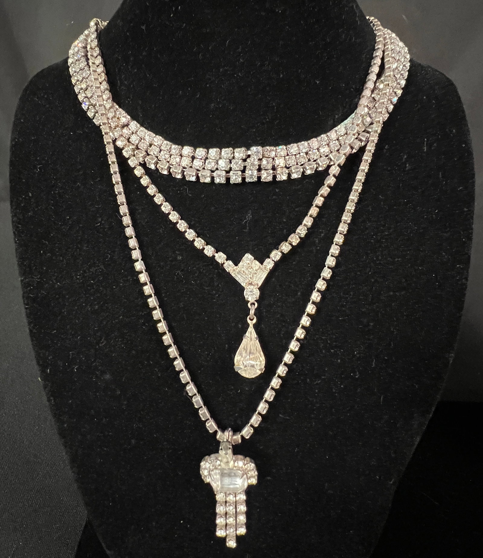 Large White Rhinestone Lot - 4