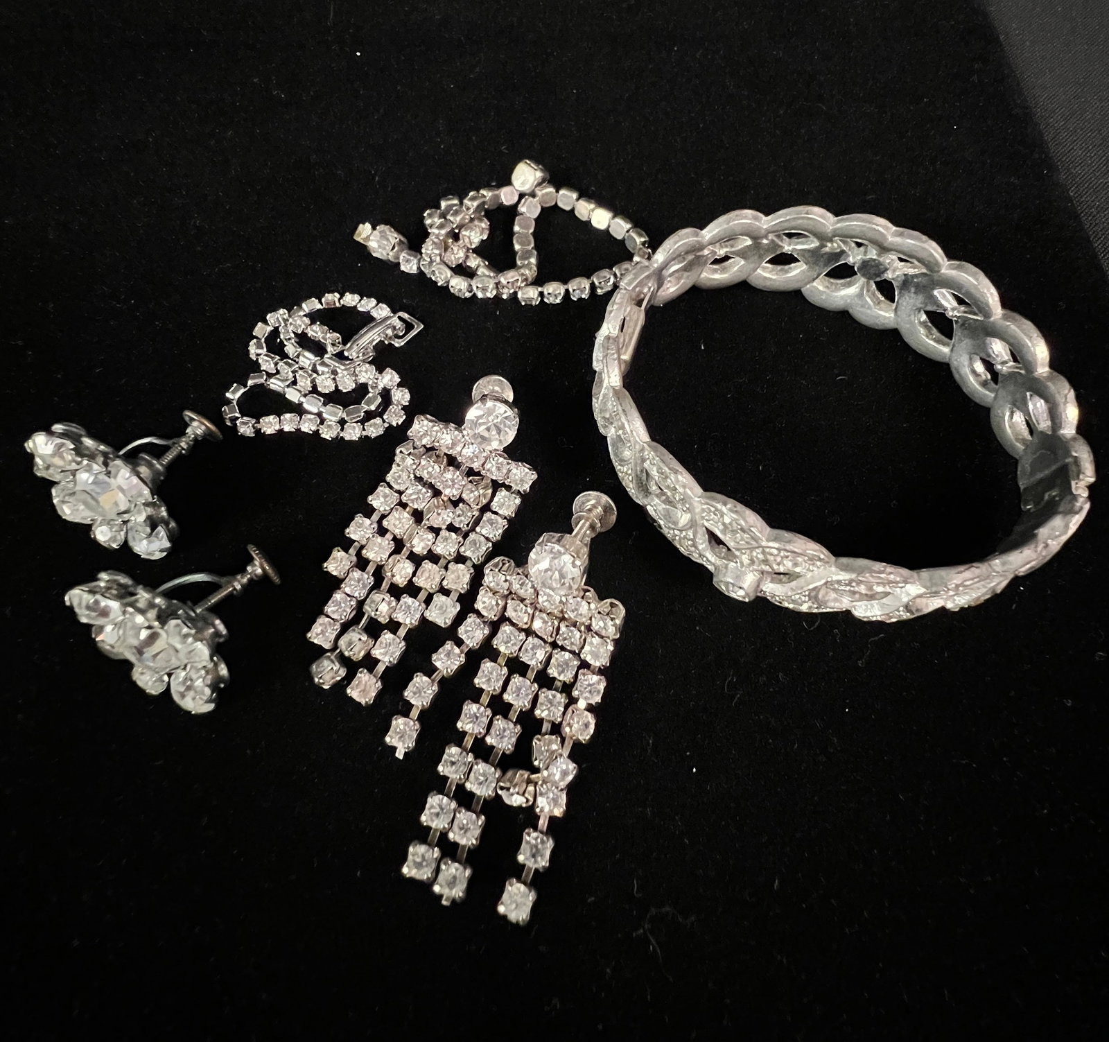 Large White Rhinestone Lot - 5