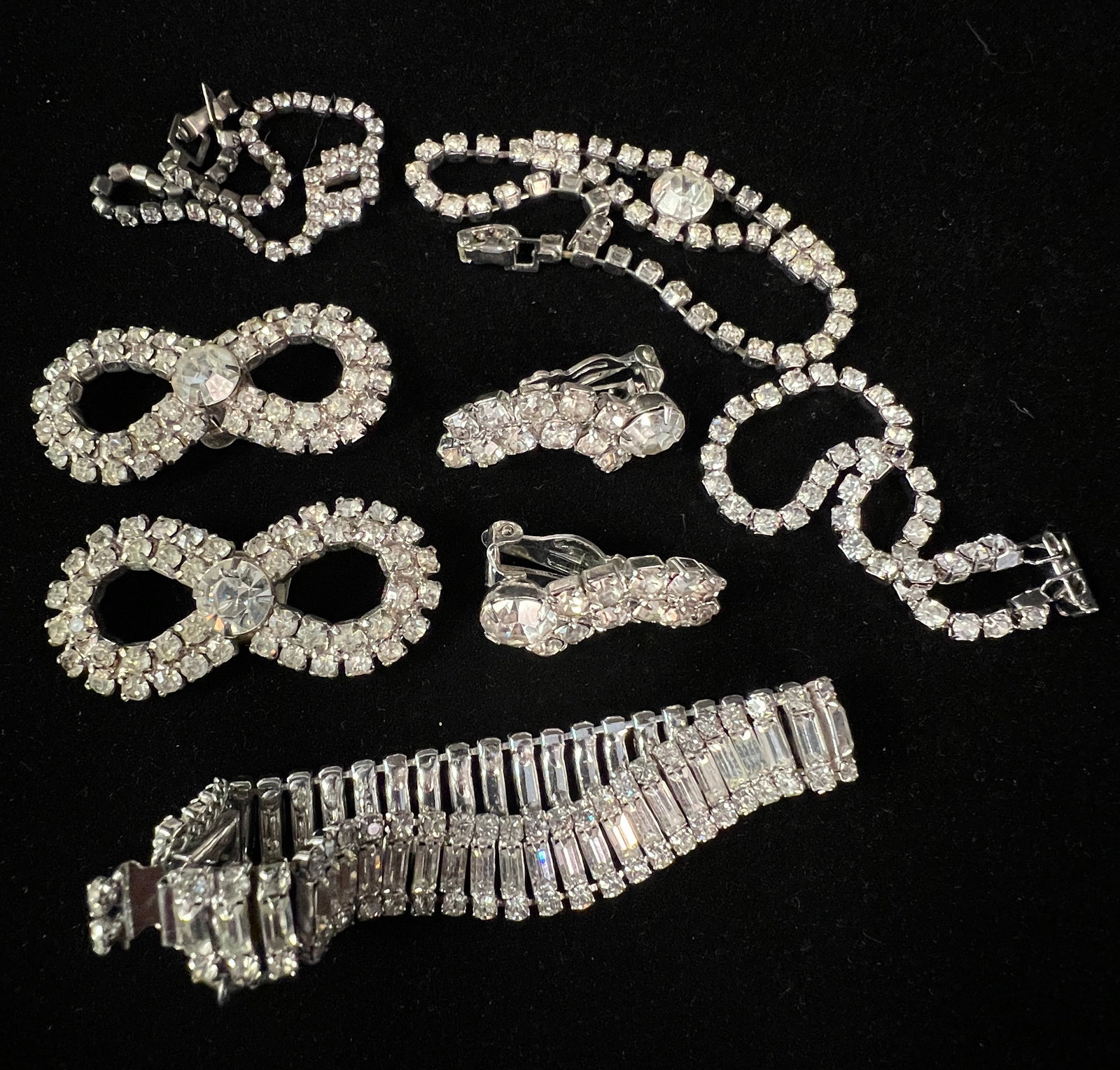 Large White Rhinestone Lot - 6