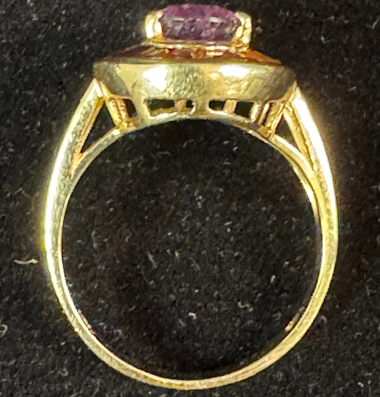 14K Amethyst & Multi-Colored Stone Ring - 4