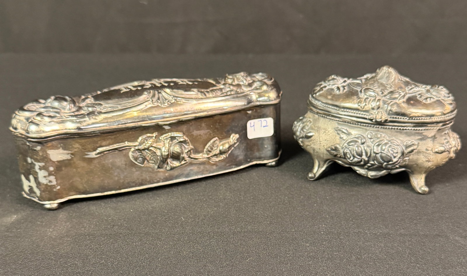 Two Victorian Silver Plate Jewelry Caskets (1 of 6)
