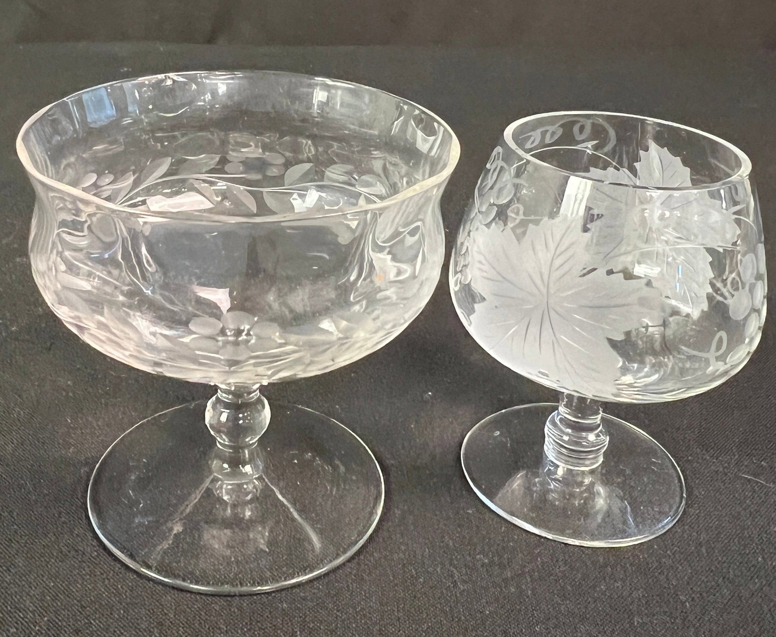Large Crystal Vase & Stemware - 7