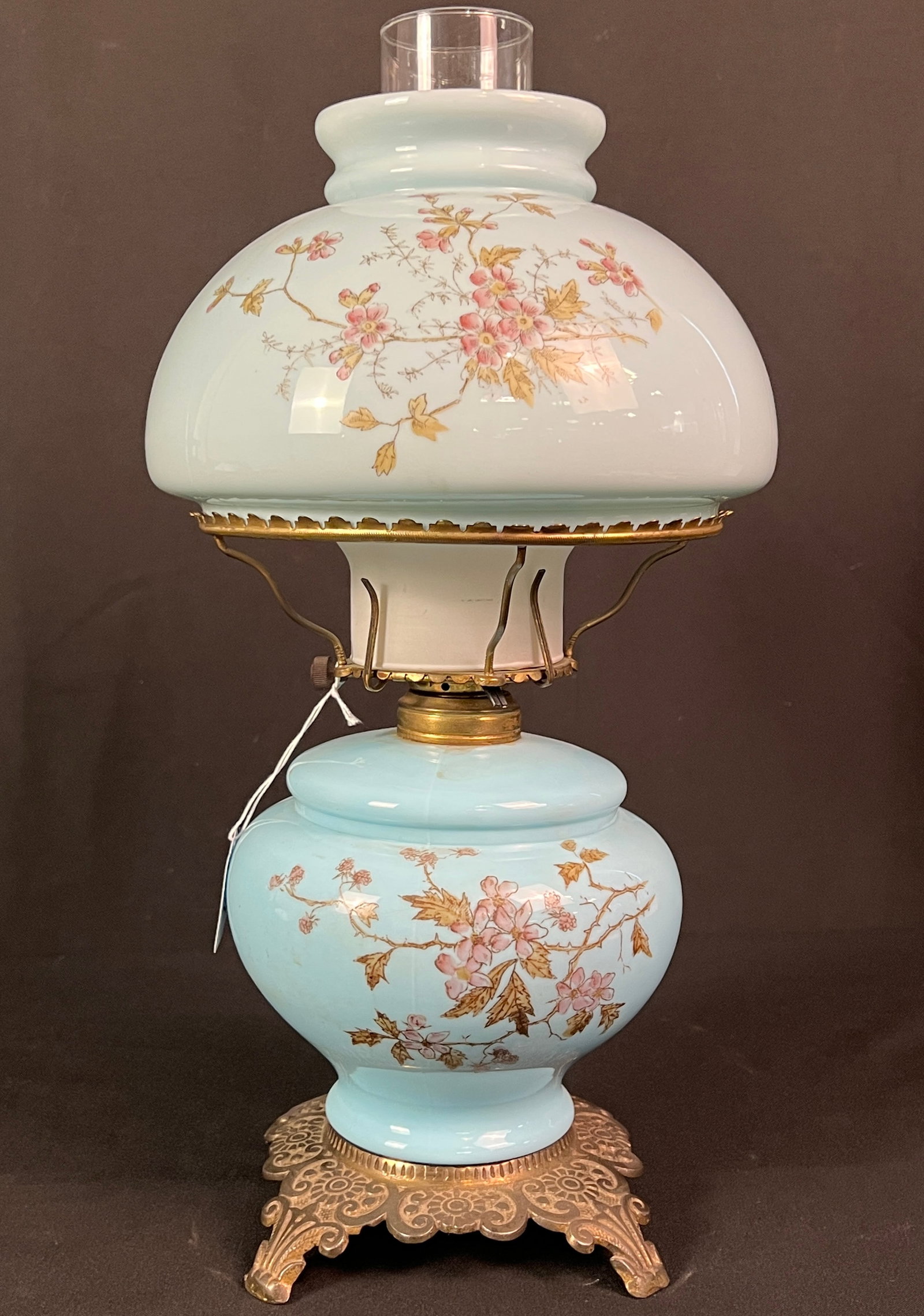 Blue Floral Oil Lamp (1 of 7)