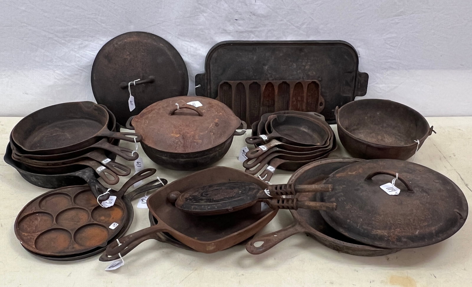 Large Group of Antique Cast Iron Cookware (1 of 13)