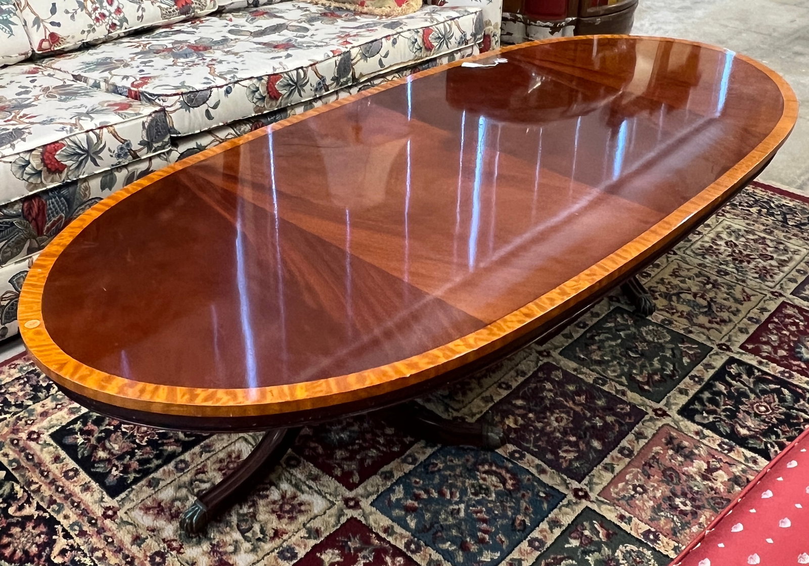 Large Mahogany Coffee Table - 2