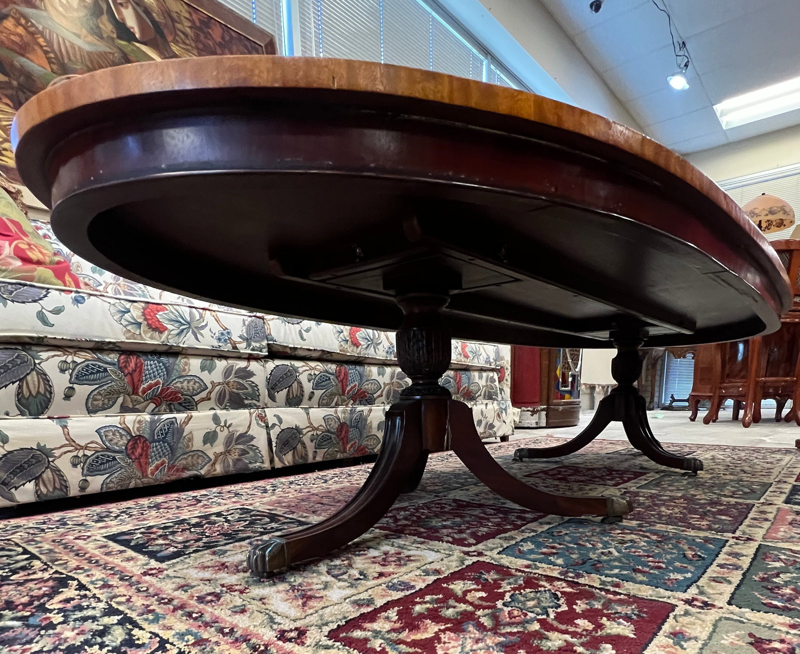 Large Mahogany Coffee Table - 4
