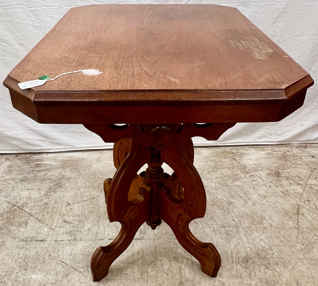 Walnut Victorian Parlor Table - 4