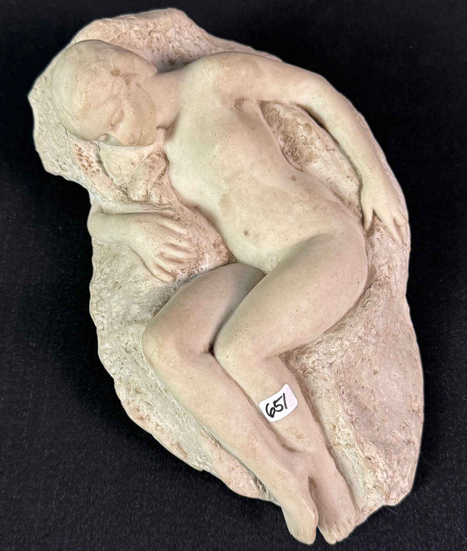 McPhearson SIgned & Numbered Sculpture c1980's: A signed sculpture of a reclining nude sleeping woman signed McPhearson and numbered 17/500. In excellent condition it measures 4.5" tall X 12" across X 7.5" across.