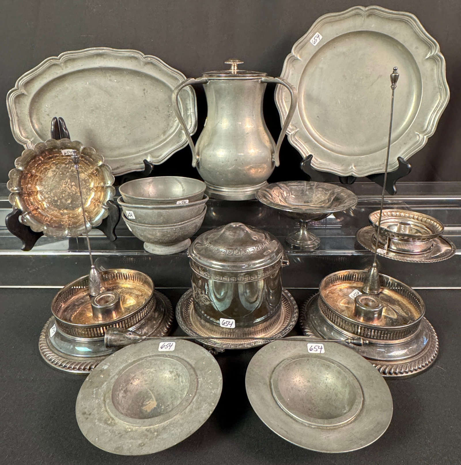 Group of anitque Pewter, Silver Plate More! (1 of 9)