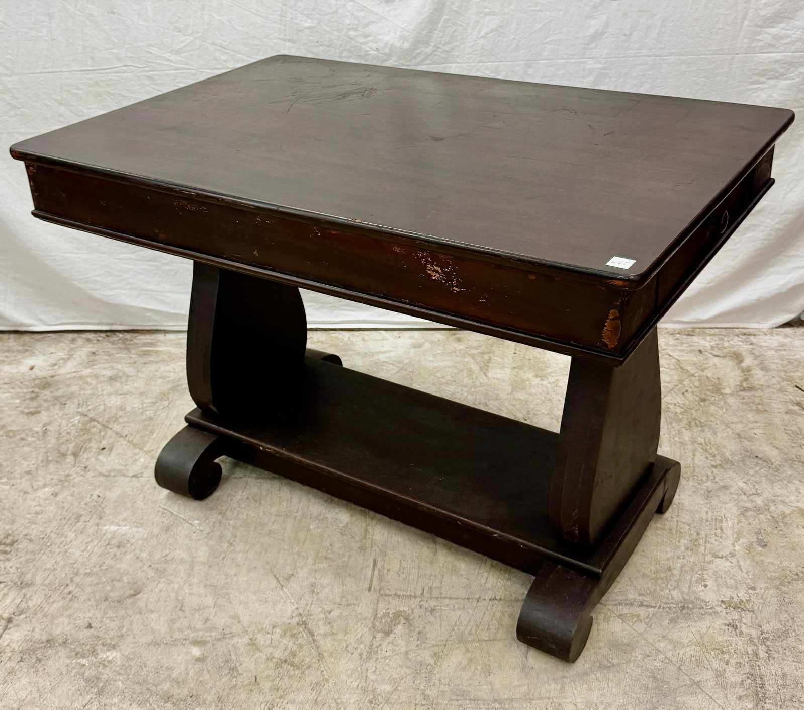 Mahogany double drawer Console Table C.1900's (1 of 6)