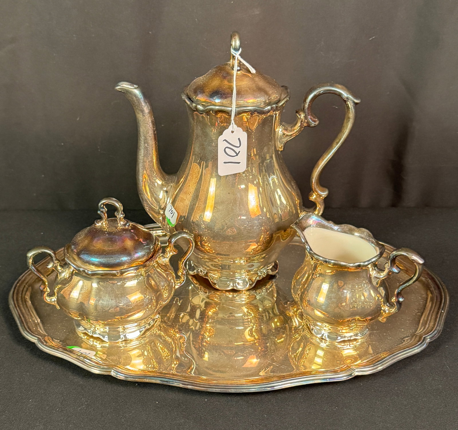 Silver Over Porcelain Coffee Service (1 of 5)