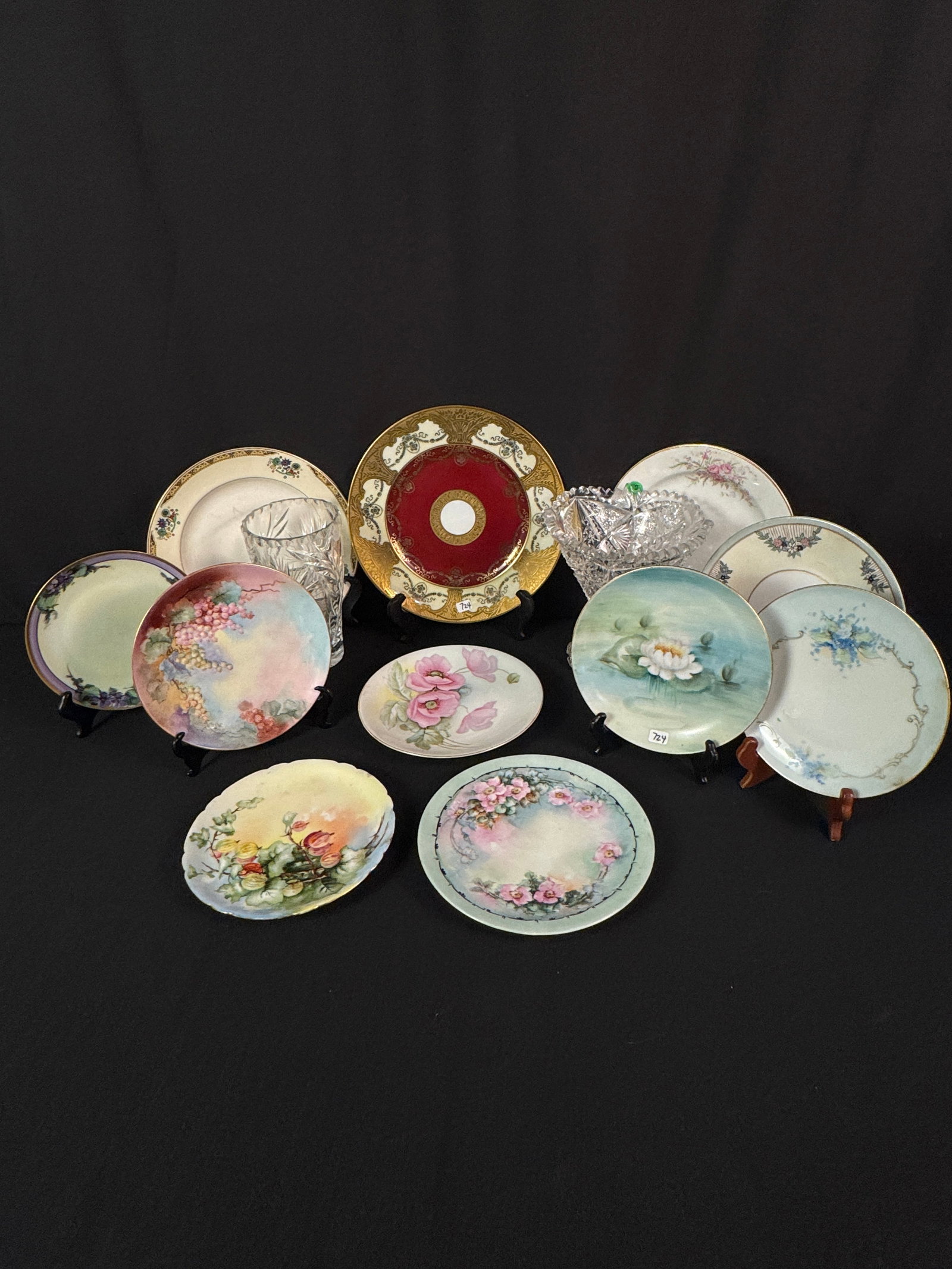 Bavarian Hand Painted Plates, Brilliant Cut Crystal, KPM, Hetschenreuther, More! (1 of 10)
