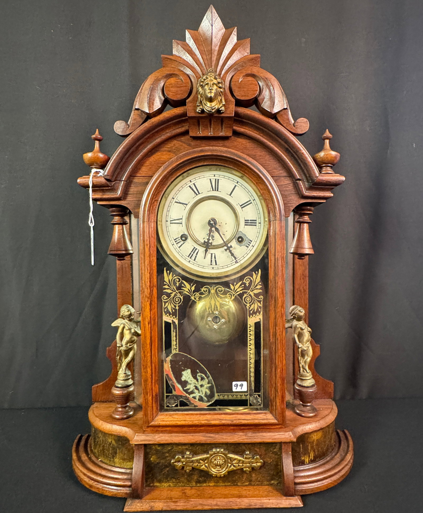 New Haven Walnut Victorian Parlor Clock (1 of 6)