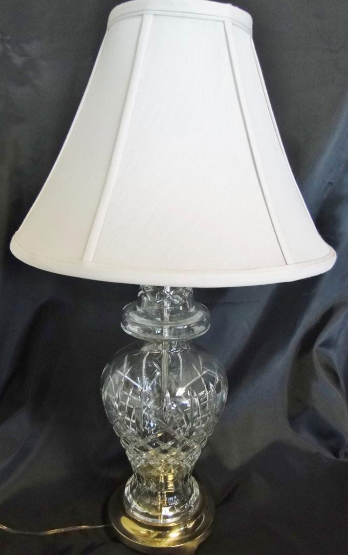 Waterford crystal table lamp on brass Waterford Lighting 26 Inch Table Lamp