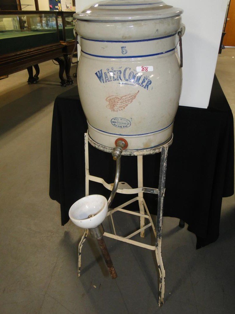 A 5 gallon Red Wing water cooler with orignialcover and Mar 23, 2014