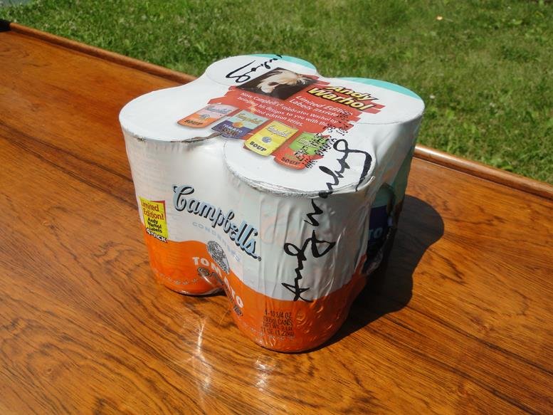 Original four can set of Andy Warhol soup in originial (1 of 6)
