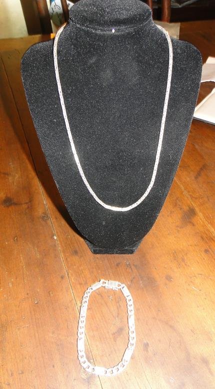 Fancy sterling silver necklace and sterling silver (1 of 3)