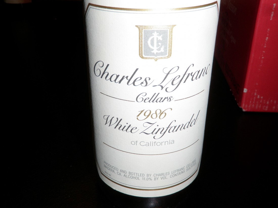 White Zinfandel – 1986: Charles Lefranc Cellars, Madera, CA