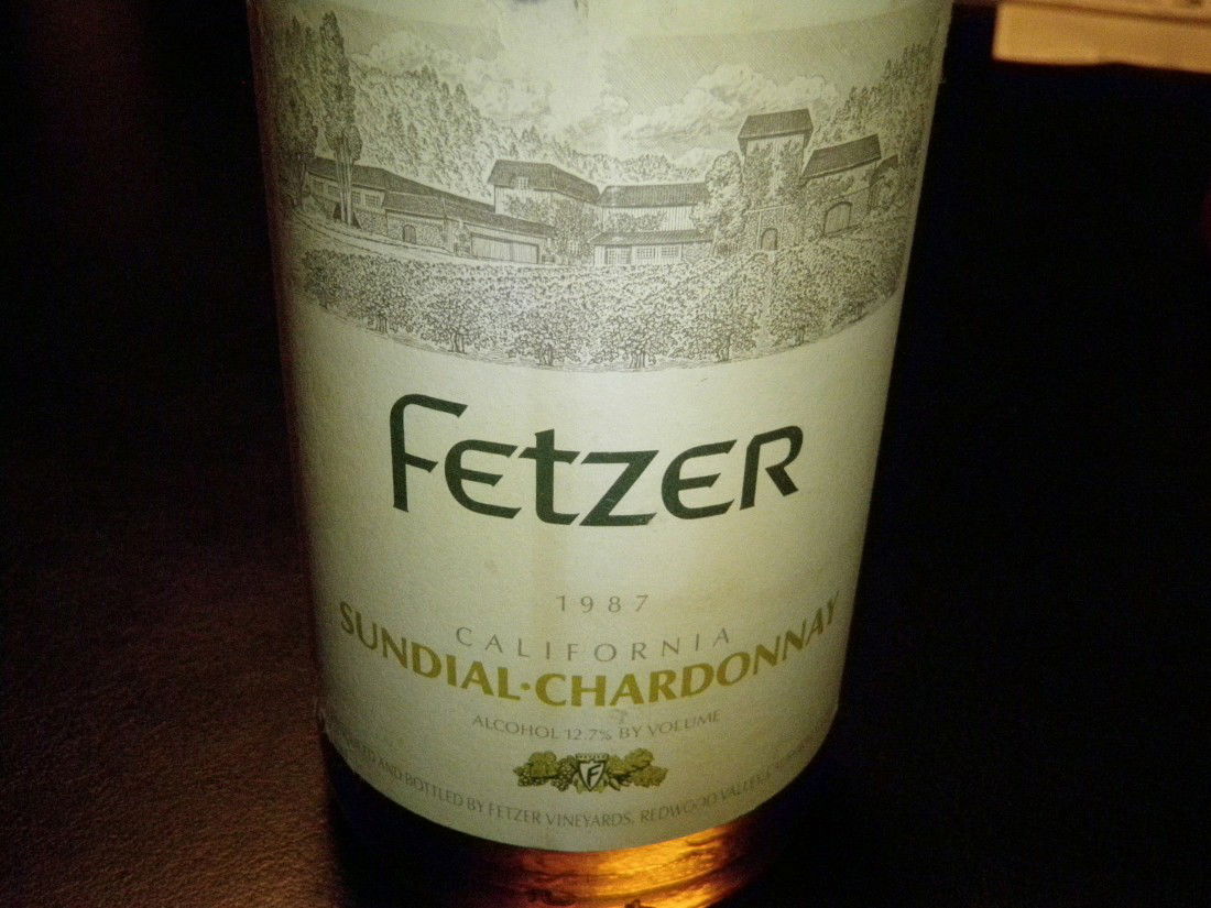 Sundial Chardonnay – 1987: Fetzer Vineyards, Redwood Valley, CA