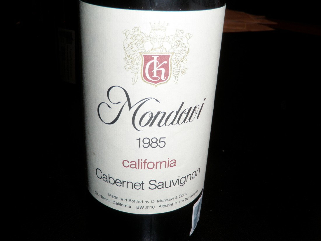 Cabernet Sauvignon – 1985: Mondavi, St. Helena, CA