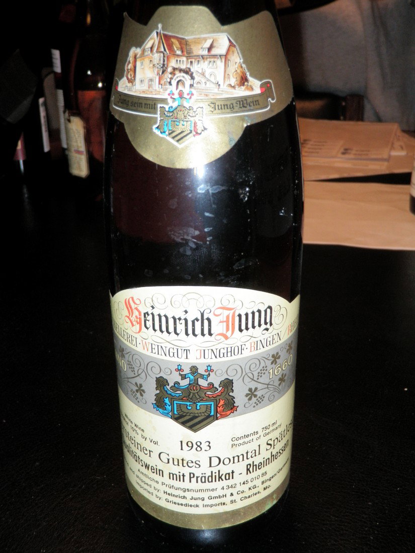 Niersteiner Gutes Domtal Spatlese – 1983: Heinrich Jung, Germany