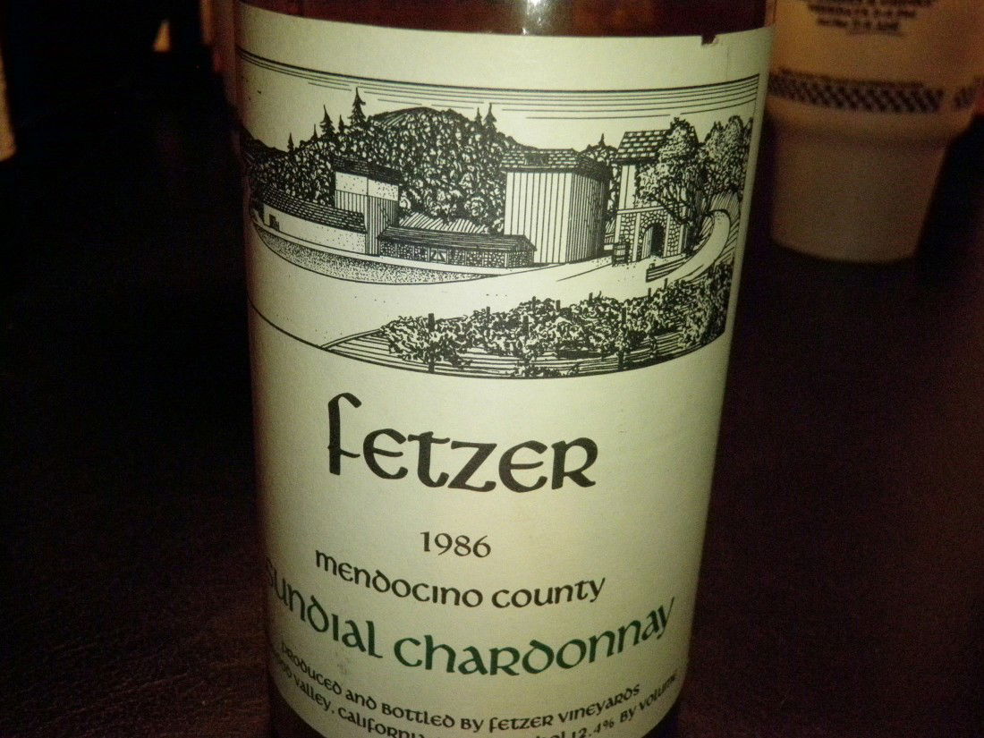 Sundial Chardonnay – 1986: Fetzer Vineyards, Redwood Valley, CA