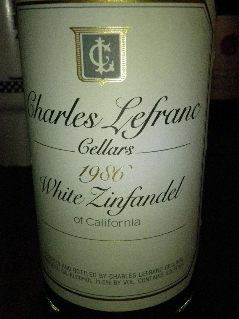 White Zinfandel – 1986: Charles Lefranc Cellars, Madera, CA