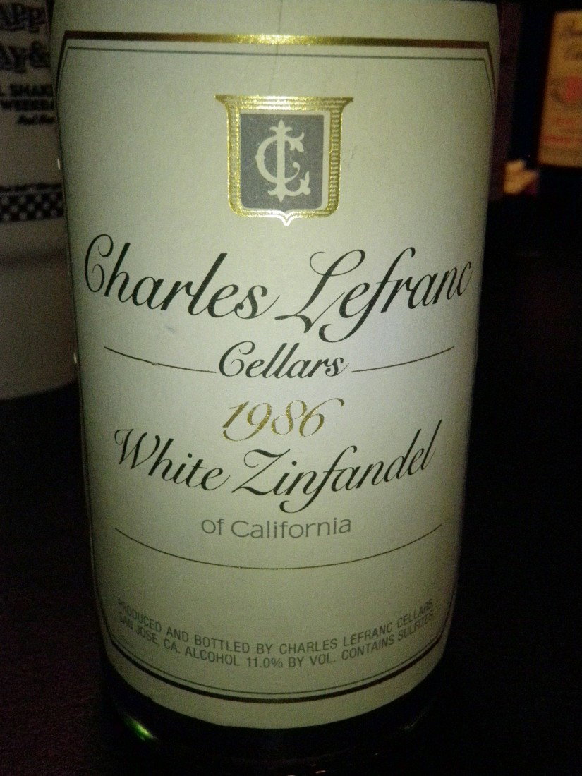 White Zinfandel – 1986: Charles Lefranc Cellars, Madera, CA