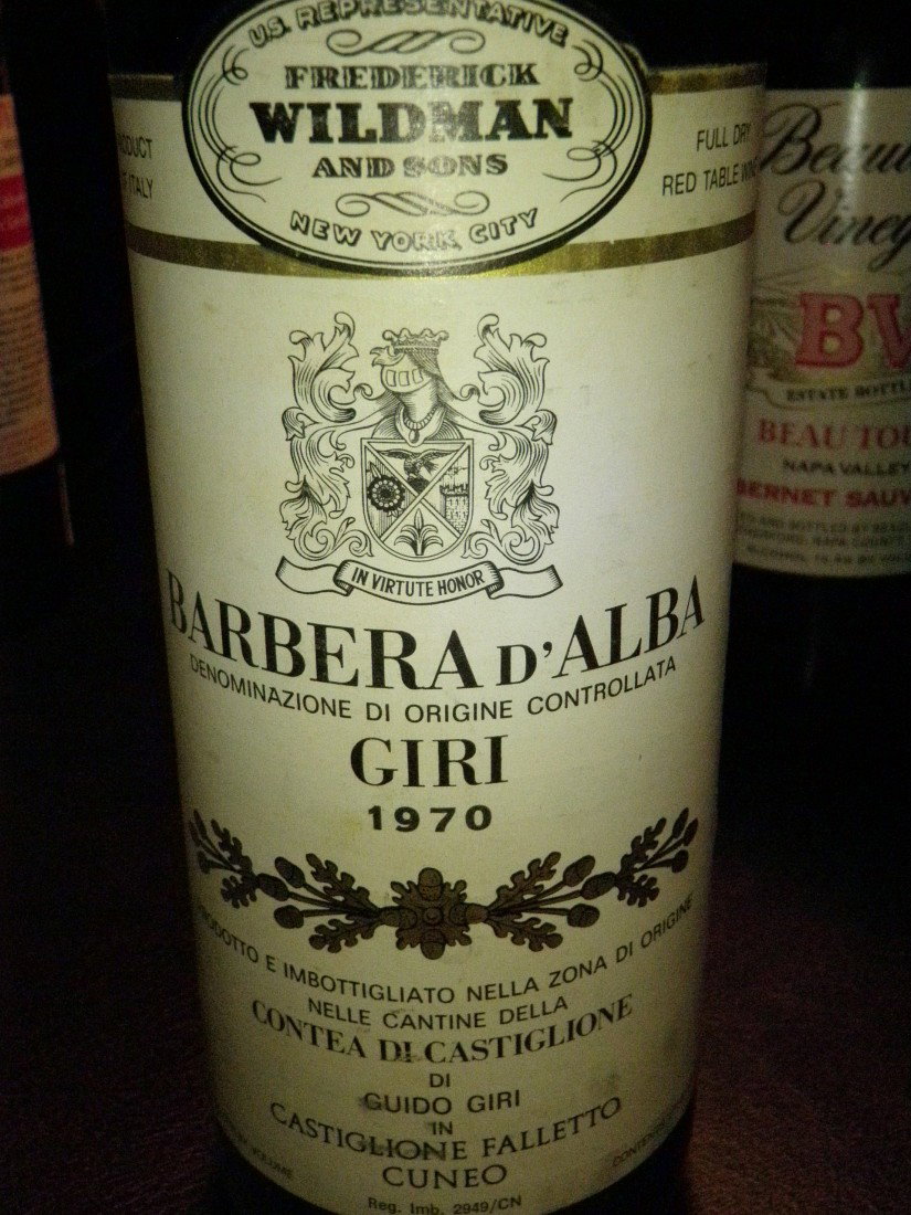 Barbera d'Alba Giri – 1970: Contea Di Castiglione di Guido Giri in Castiglione Falletto Cuneo, Italy