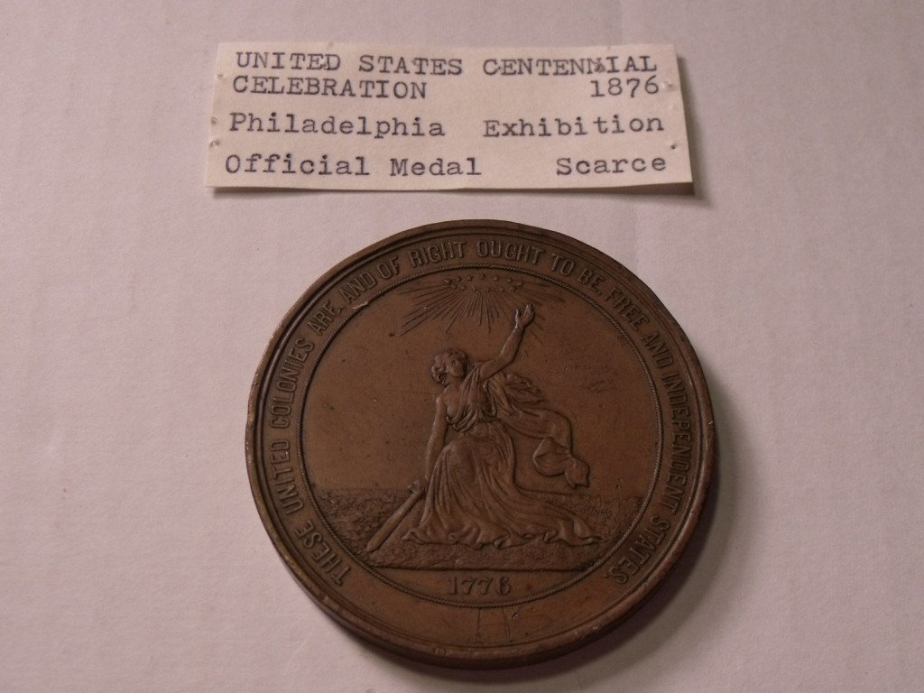 US Centennial 1876 Medal: United States Centennial Celebration 1876 Philadelphia Exhibition medal, this is a scarce item.