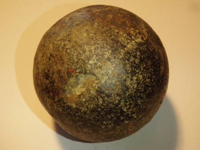 Civil War Canon Ball: 12" diameter civil war canon ball, bomb squad tested and approved. Drachnik collection.