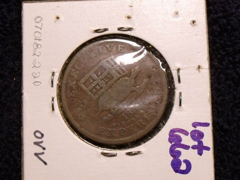 1837 Hard Times Token: Executive Experiment I Follow In The Steps Of My Illustrious Predecessor