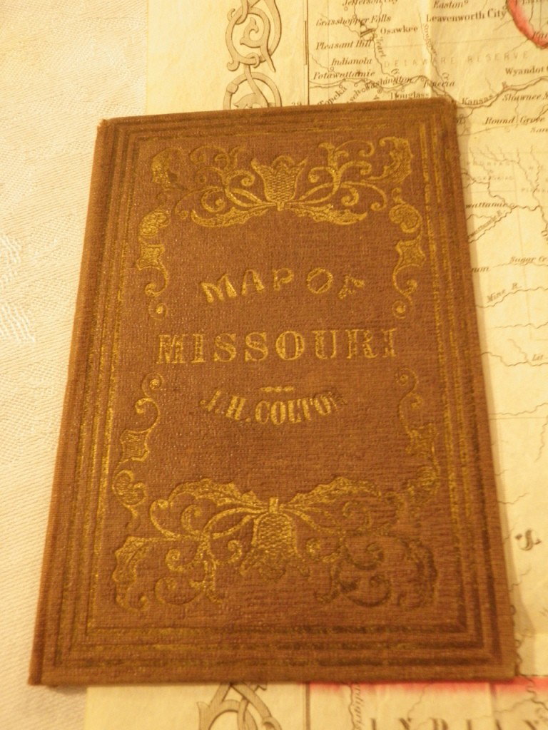 Pre-Civil War Map of Missouri: J. H. Coton & Co. dated 1857 shows Indian Territory. Has handwriting in the margins "Chaplain" on one side, on the top margin it reads, "Clark plans _____________ no/4 N. Main St. St. Louis, Mo ______