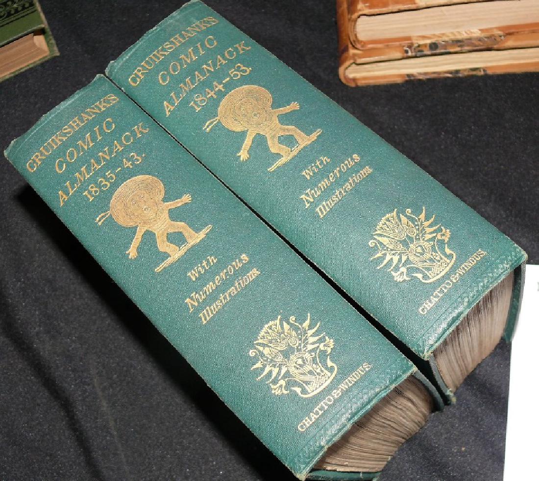 THE COMIC ALMANACK ; (2 vols., 900+ pps.) An Ephemeris: THE COMIC ALMANACK ; (2 vols., 900+ pps.) An Ephemeris in Jest & Earnest, Containing Merry Tales, Humorous Poetry, Quips & Oddities; w/many hundred illus. by George Cruikshank incl a lg pullout engrav