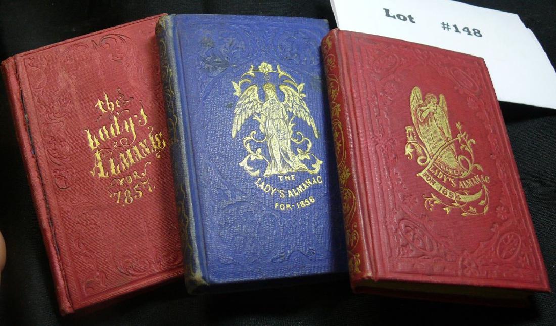 3 LADY'S ALMANAC ANNUAL BOOKS . incl 1854 & 1856 (1 of 20)