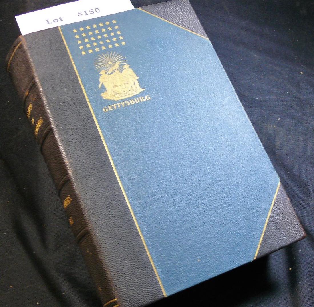MAINE AT GETTYSBURG . Report of Maine Commissioners,: MAINE AT GETTYSBURG . Report of Maine Commissioners, Prepared by the Executive Committee, 1898; Another Willis binding with 3/4 green leather boards w/brown leaher corners & overlap from spine, Cover 
