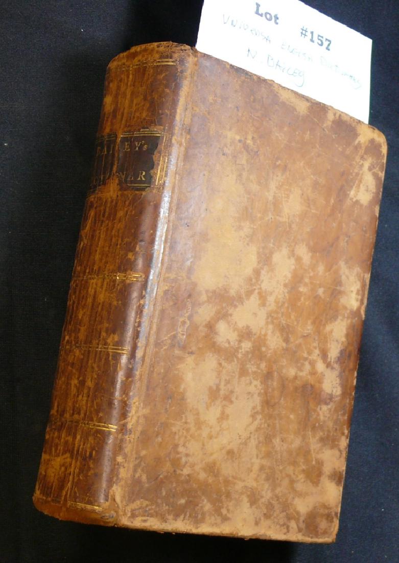 BAILEY'S DICTIONARY . An Universal Etymological English (1 of 9)