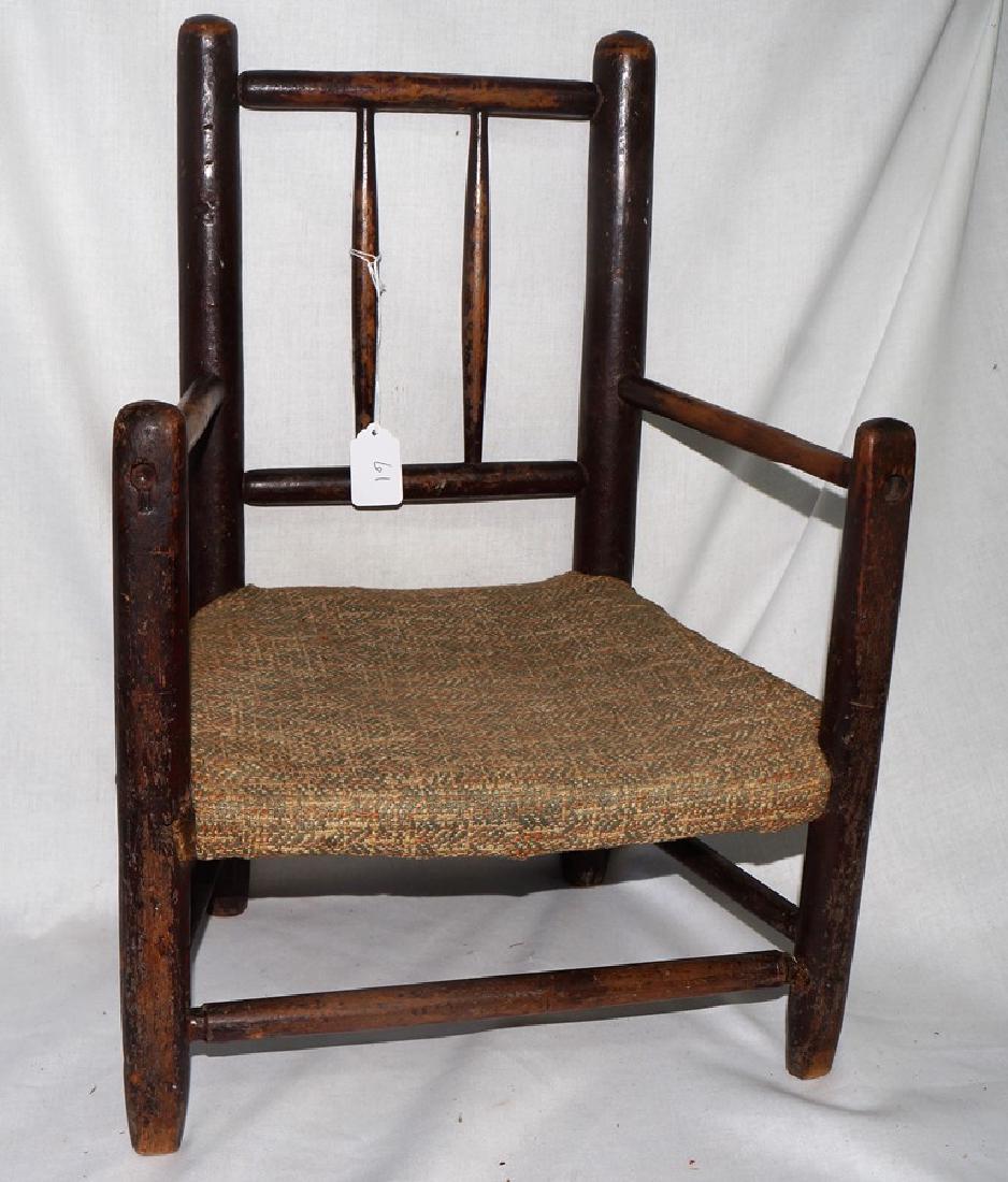 Mid 1600s Carver Style Baby Chair with Arms (1 of 6)