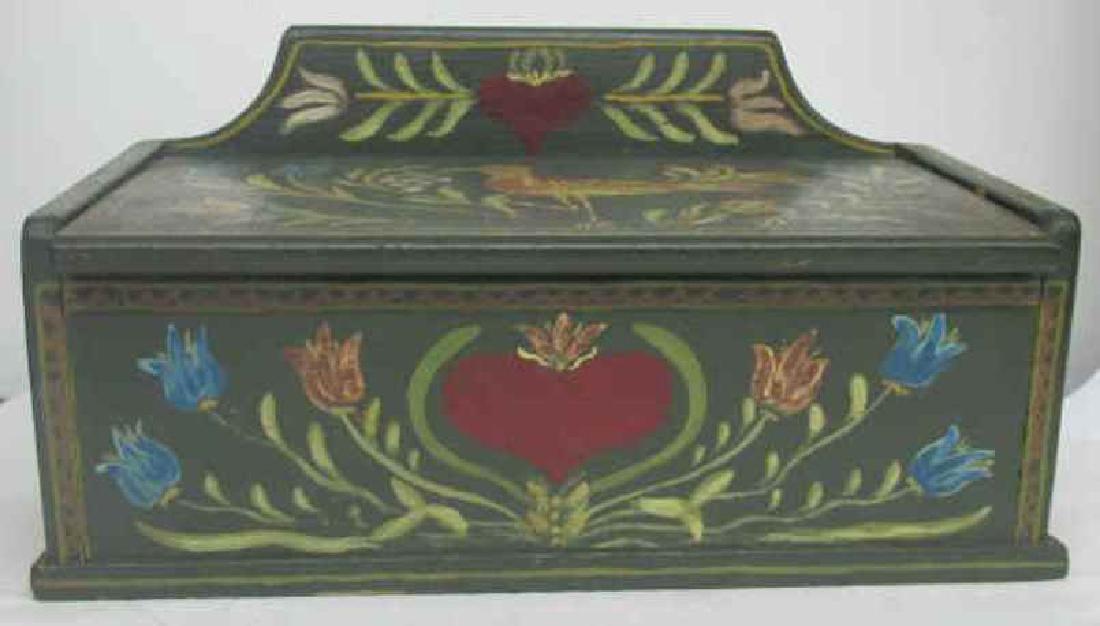 1800s Lift-top Dresser Box with Original Hand-Painted (1 of 8)