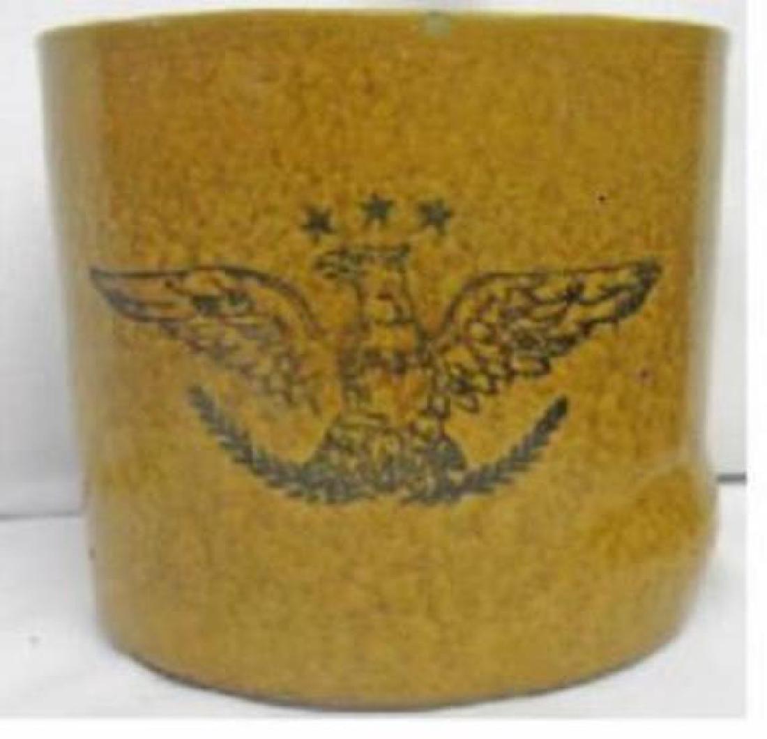 Extremely Rare Mottled Yellow Ware Crock with a (1 of 8)