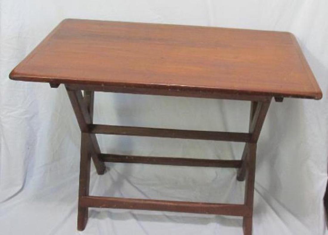 Rare Queen Anne Period X-frame Tavern Table in (1 of 10)